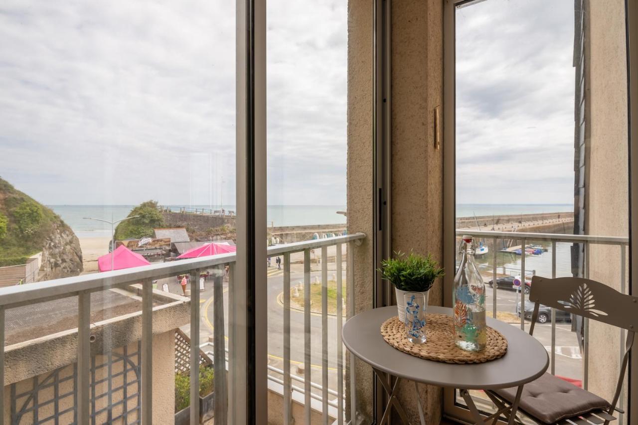 Au Port De Binic - Loggia Vue Port Apartment Bagian luar foto